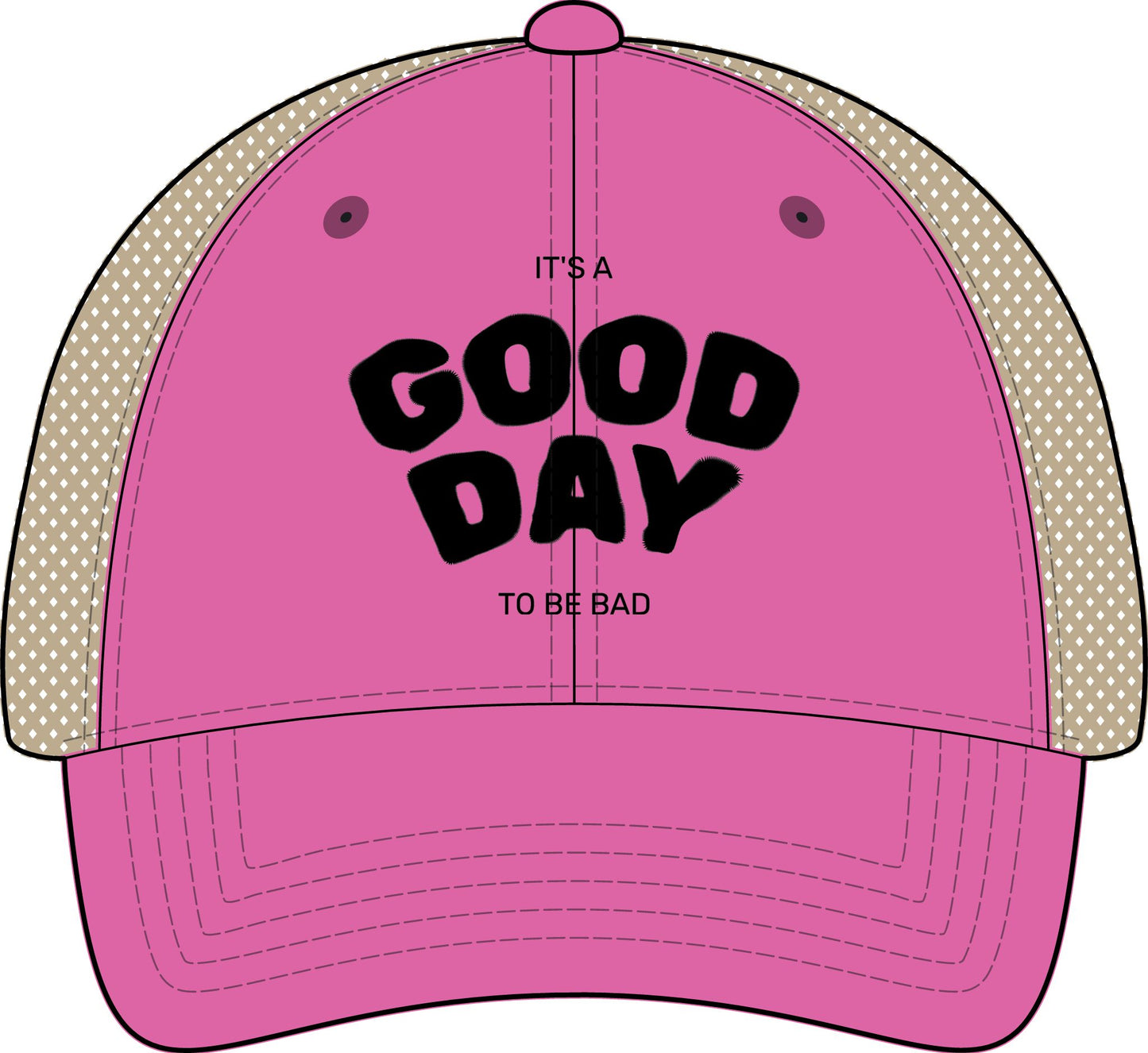 It's a Good Day to be Bad Cap - Women's Washed Mesh-Back Cap