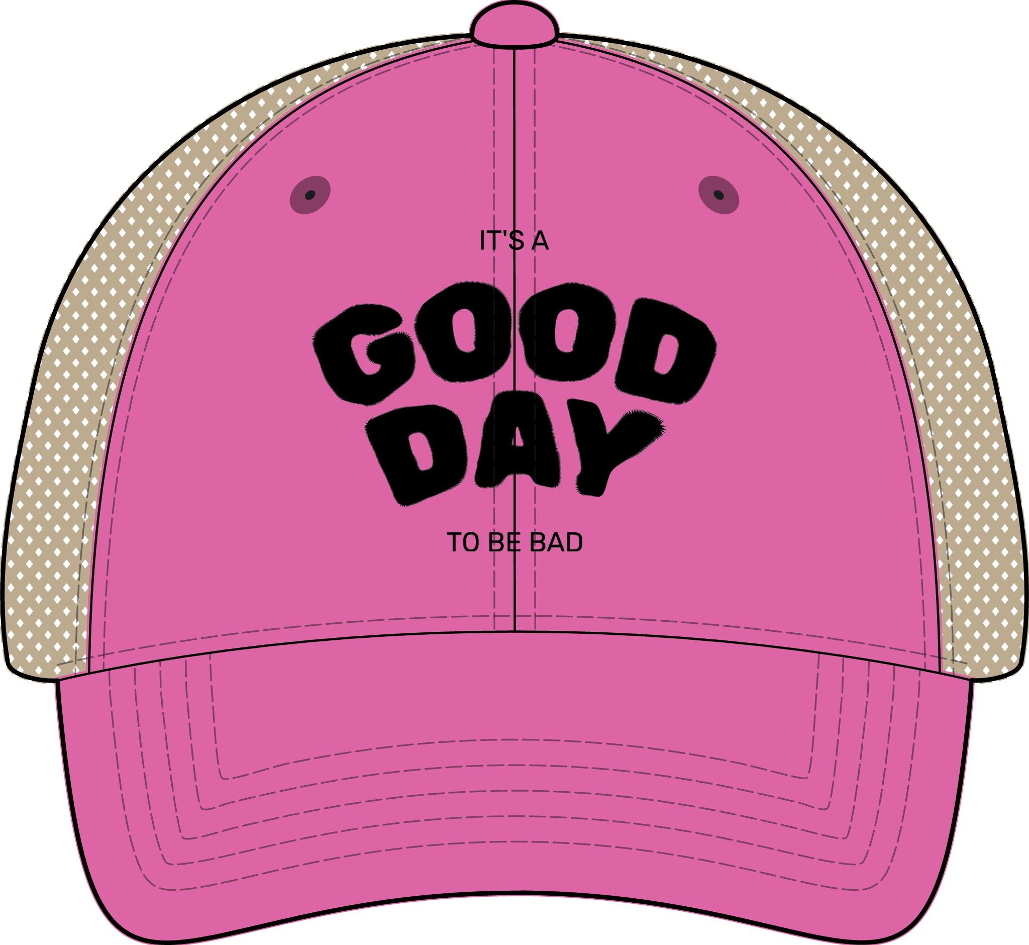 It's a Good Day to be Bad Cap - Women's Washed Mesh-Back Cap