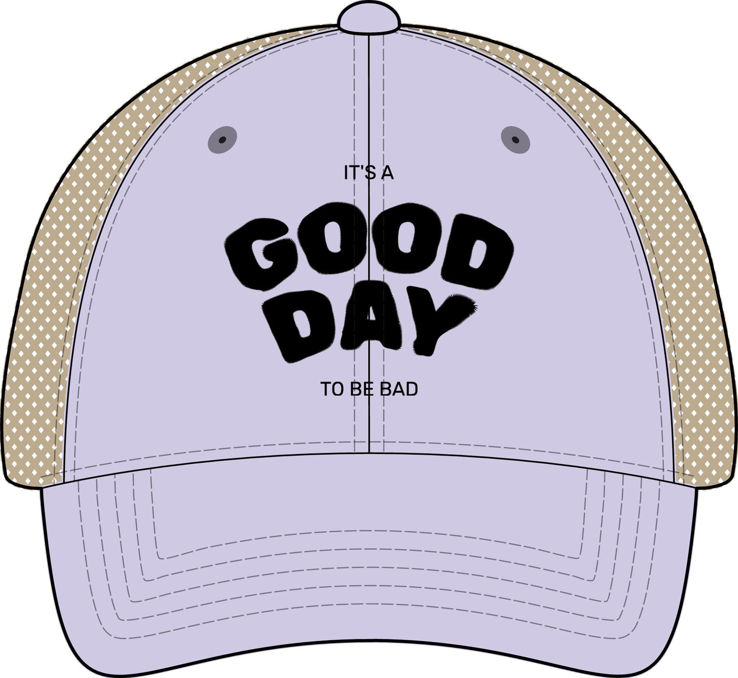 It's a Good Day to be Bad Cap - Women's Washed Mesh-Back Cap