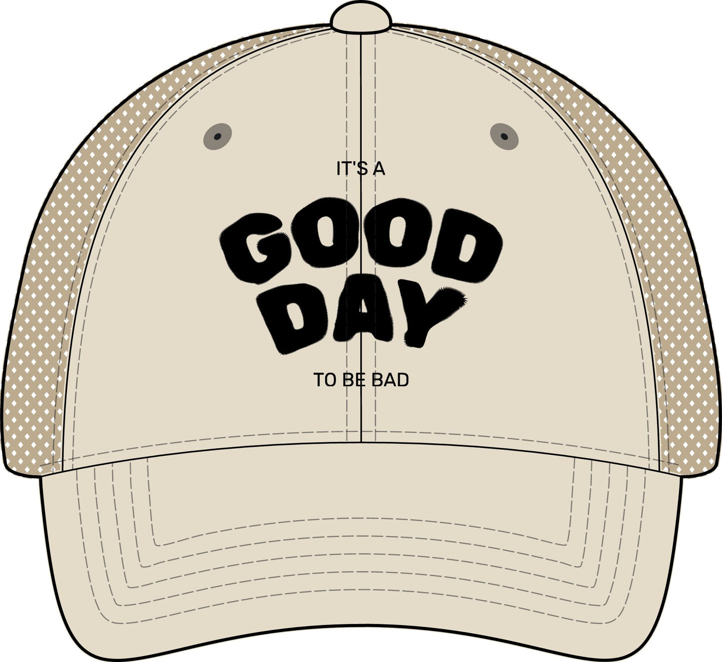 It's a Good Day to be Bad Cap - Women's Washed Mesh-Back Cap