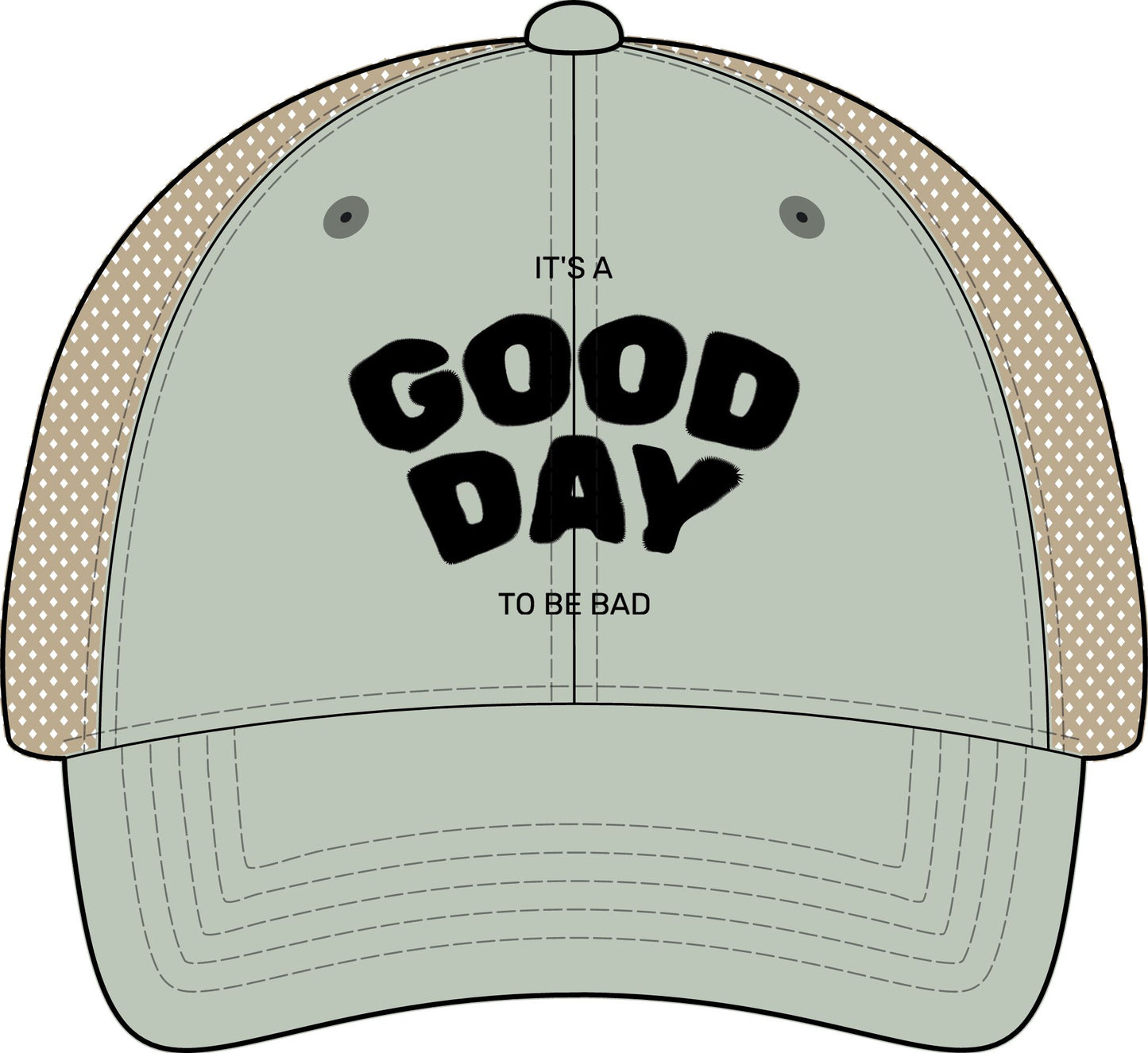 It's a Good Day to be Bad Cap - Women's Washed Mesh-Back Cap