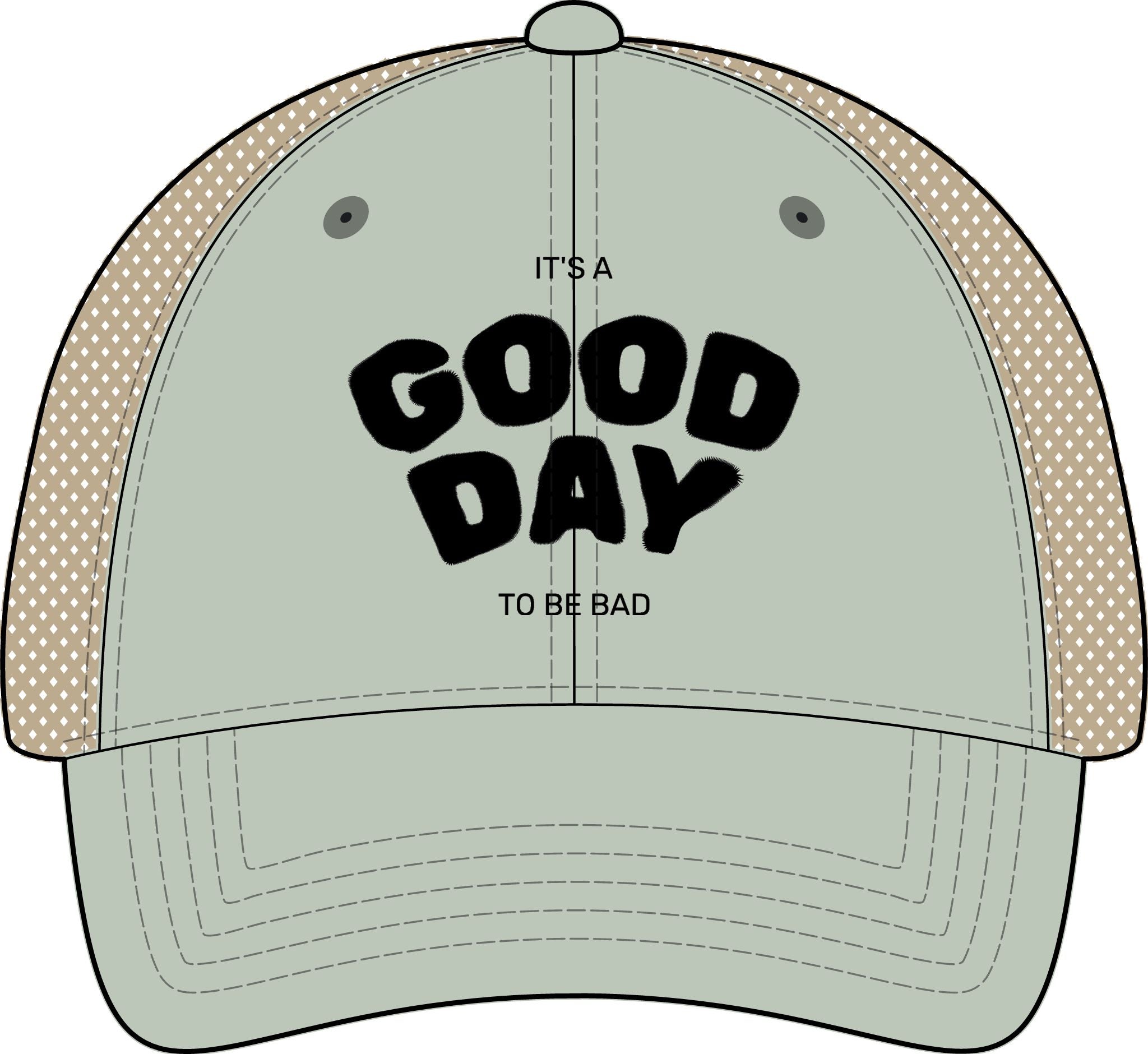 It's a Good Day to be Bad Cap - Women's Washed Mesh-Back Cap