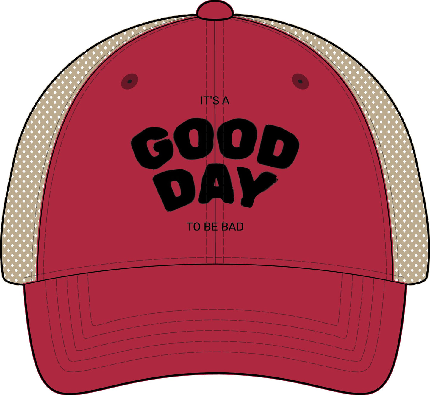 It's a Good Day to be Bad Cap - Women's Washed Mesh-Back Cap