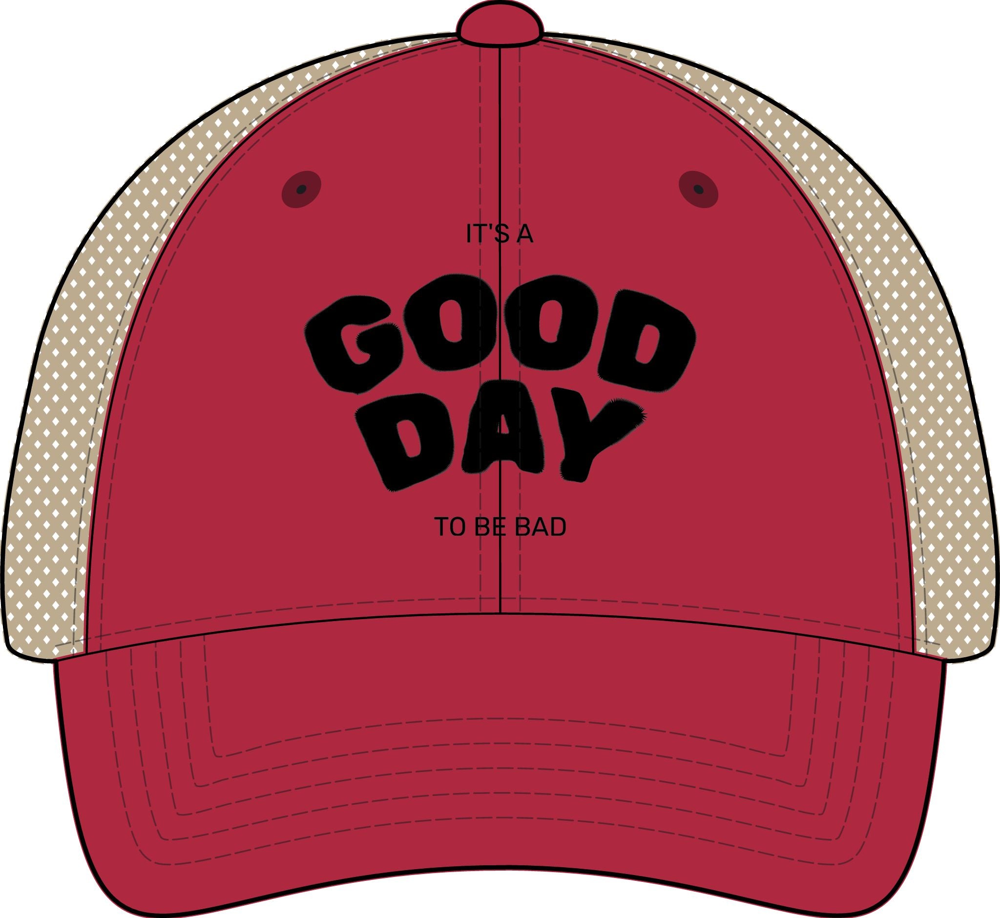 It's a Good Day to be Bad Cap - Women's Washed Mesh-Back Cap