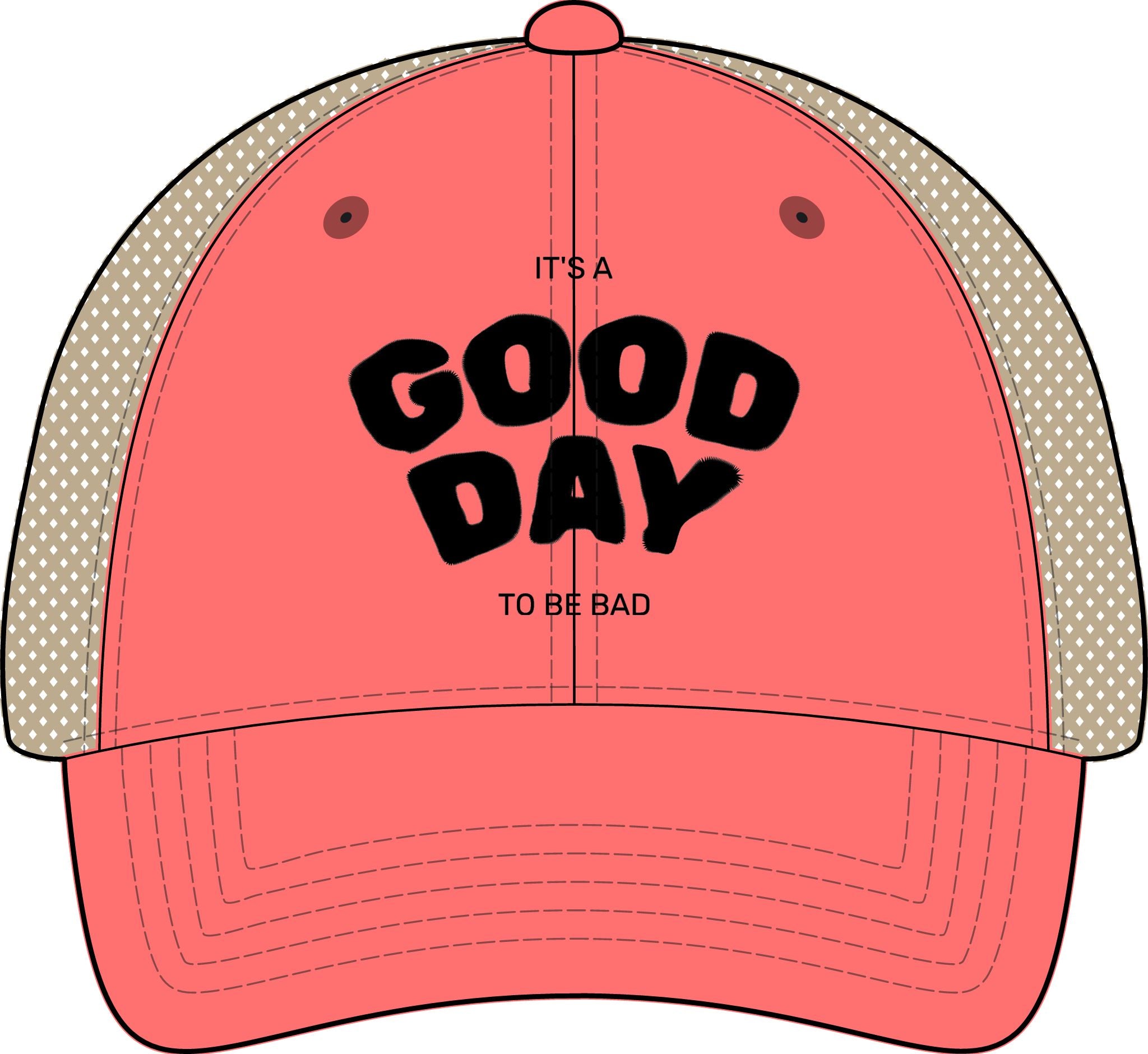 It's a Good Day to be Bad Cap - Women's Washed Mesh-Back Cap