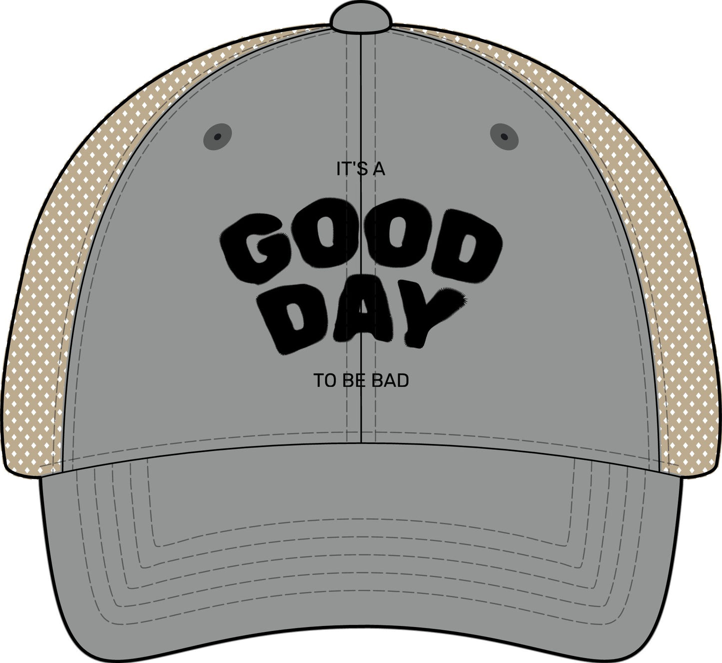 It's a Good Day to be Bad Cap - Women's Washed Mesh-Back Cap