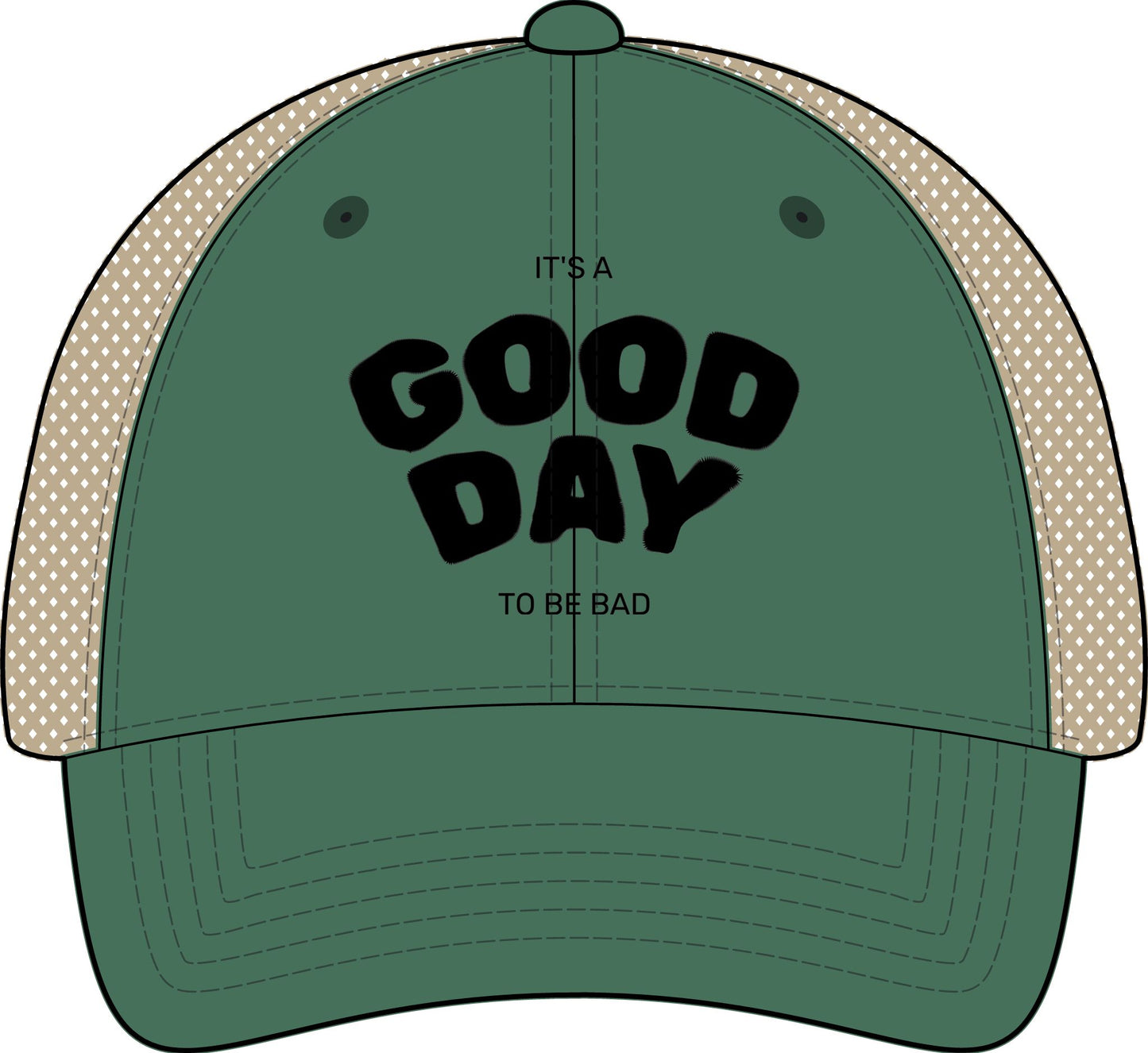 It's a Good Day to be Bad Cap - Women's Washed Mesh-Back Cap