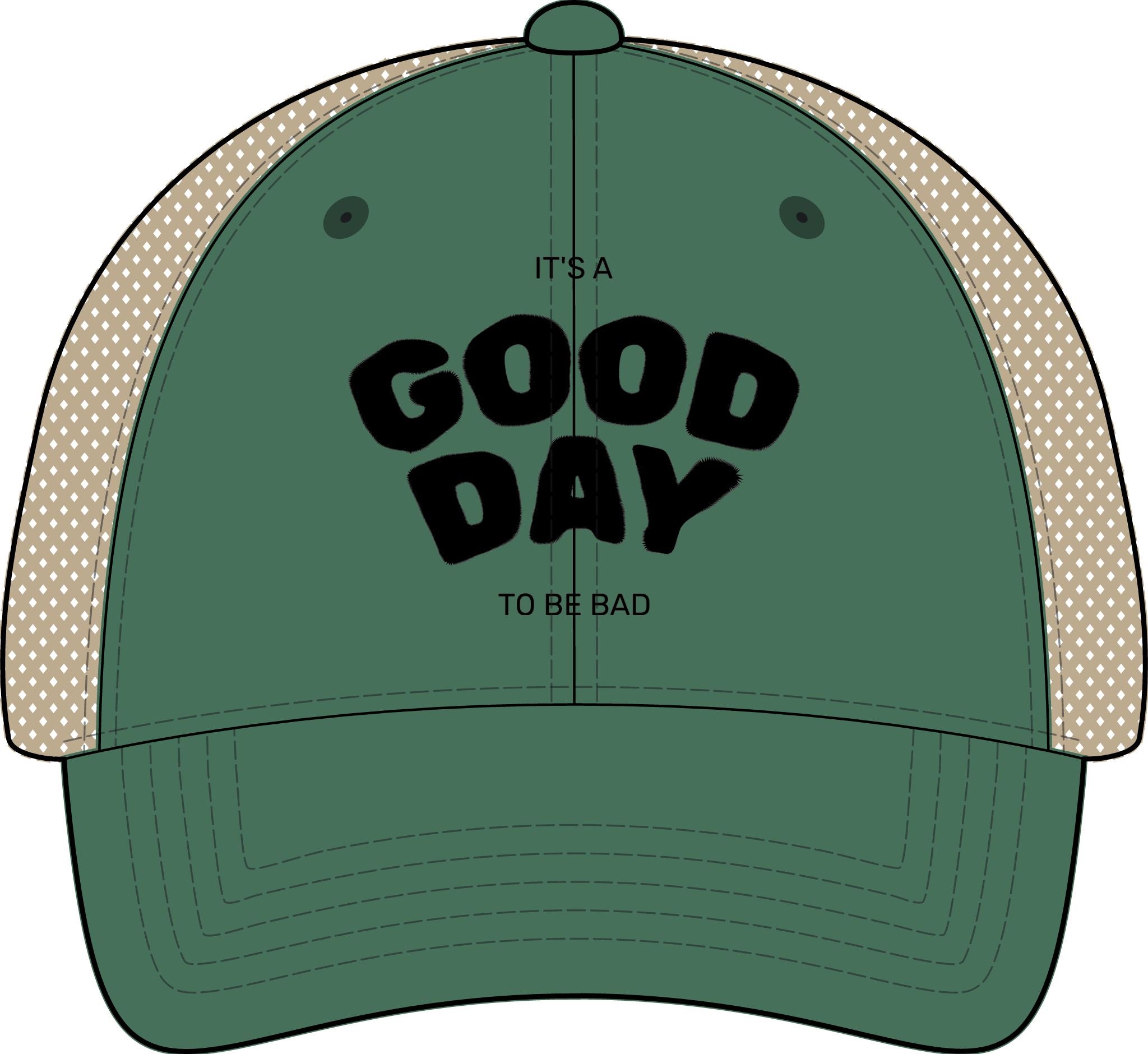 It's a Good Day to be Bad Cap - Women's Washed Mesh-Back Cap