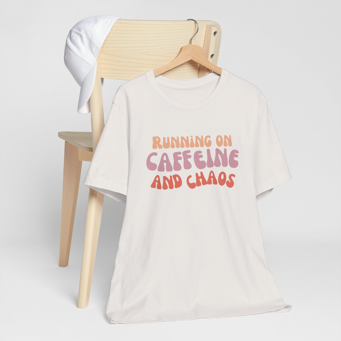 Funny Coffee Lovers Tee, Caffeine Chaos Shirt, Gift for Coffee Addict, Unisex Graphic Tee, Casual Wear, Birthday Present