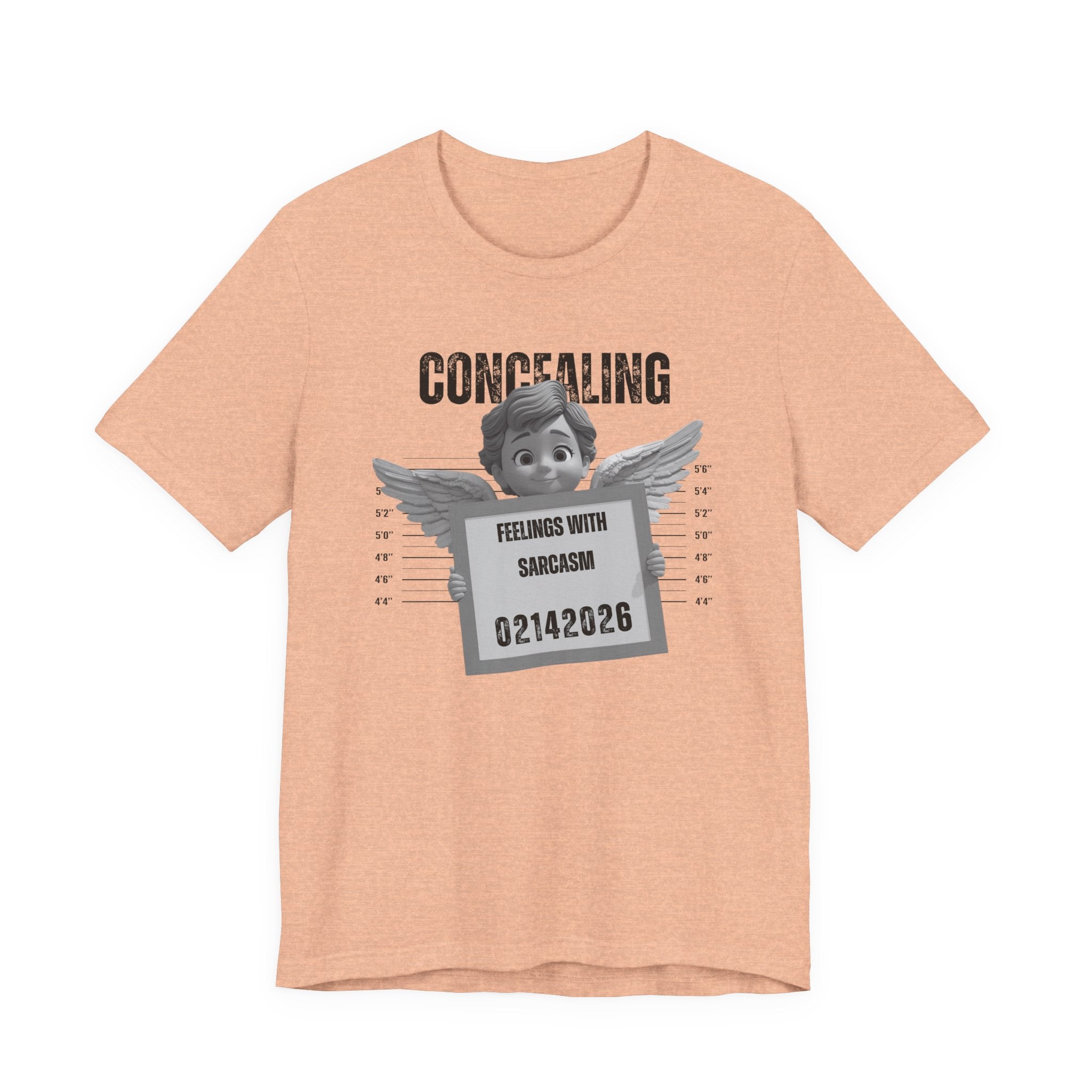 Concealing Feelings With Sarcasm Mugshot - Valentines/Galentines Tee