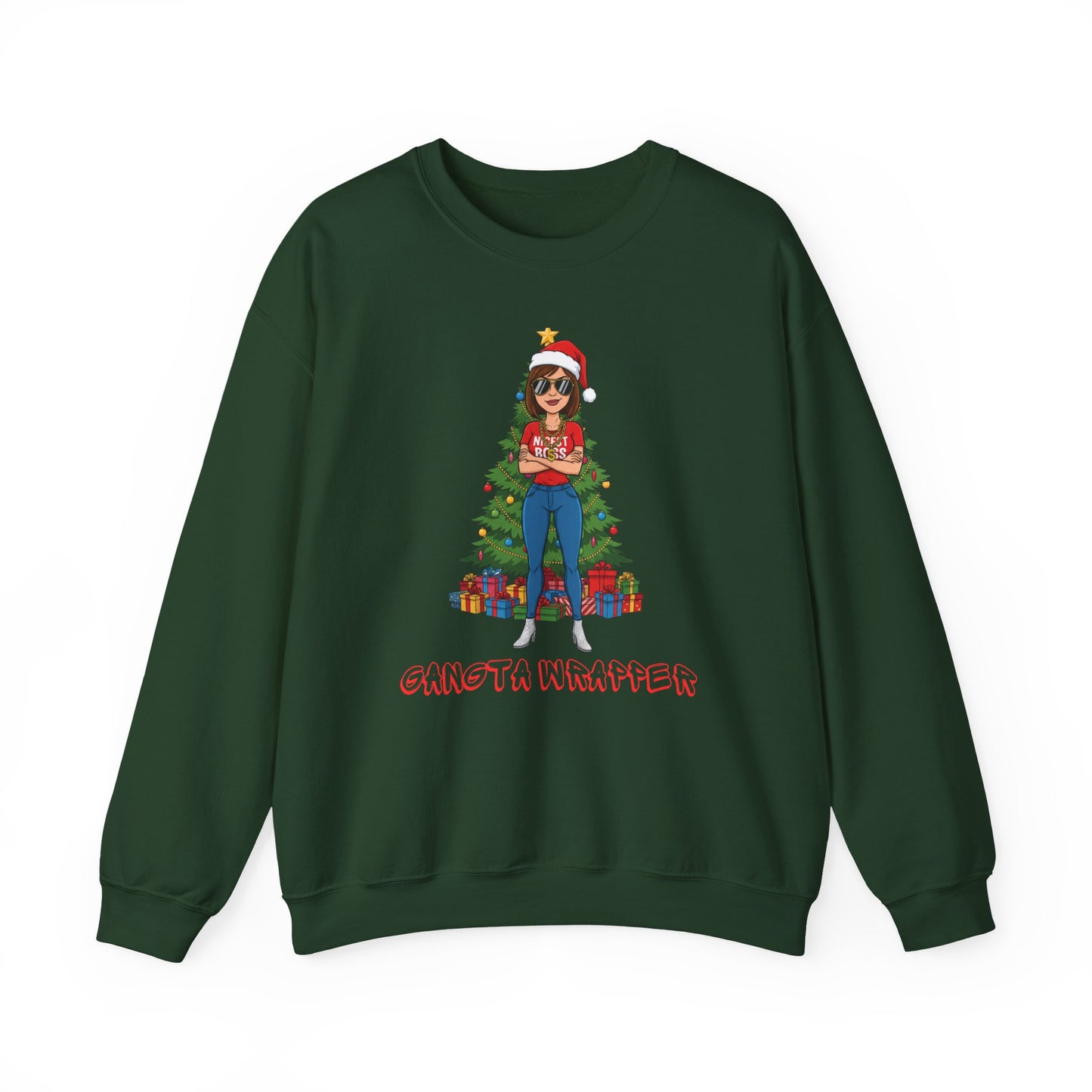 Holiday Crew Neck - featuring a Gangsta Wrapper