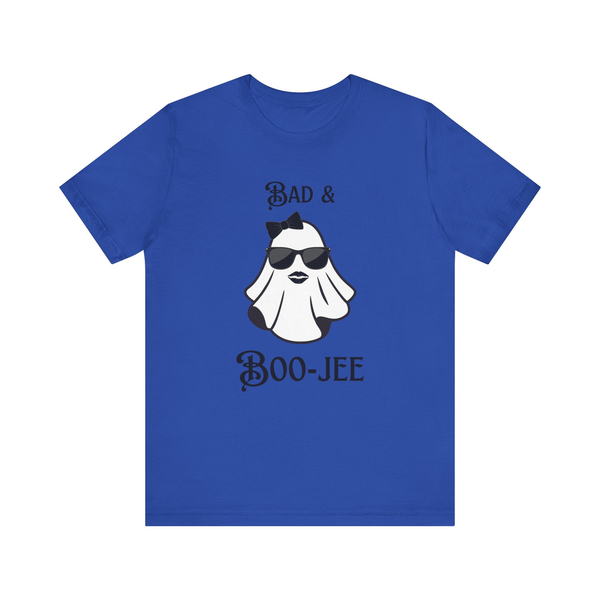 Bad & Boo-Jee Funny Unisex T-Shirt, Cool Graphic Tee, Gift for Dog Lovers, Halloween lovers, Casual Wear for Halloween