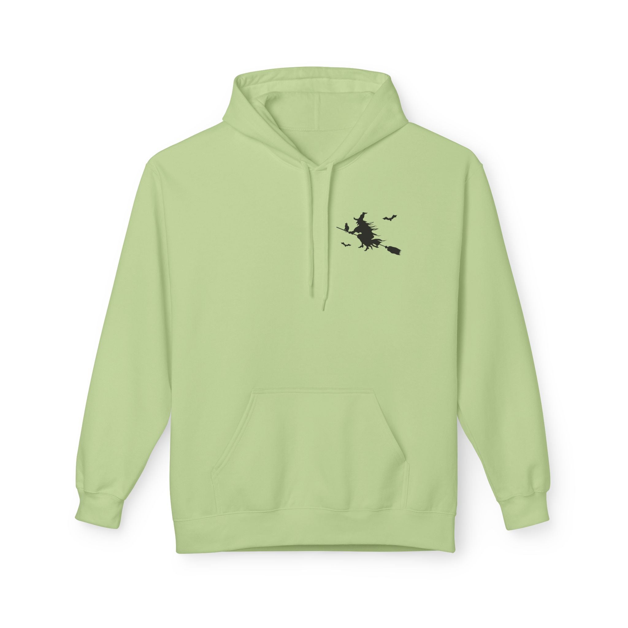 Let's Ride Witches Witchy Broomstick Hoodie, Unisex Midweight Fleece Sweatshirt, Halloween Apparel, Cozy Witch Costume,  Spooky Season