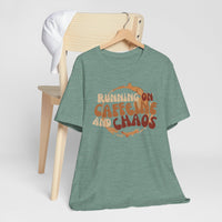 Funny Coffee Lovers Tee, Caffeine Chaos Shirt, Gift for Coffee Addict, Unisex Graphic Tee, Casual Wear, Birthday Present