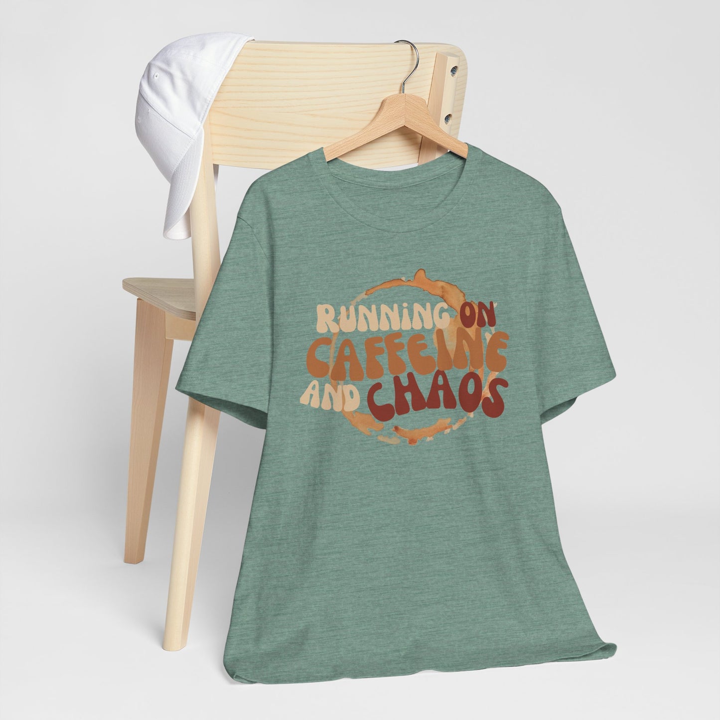 Funny Coffee Lovers Tee, Caffeine Chaos Shirt, Gift for Coffee Addict, Unisex Graphic Tee, Casual Wear, Birthday Present
