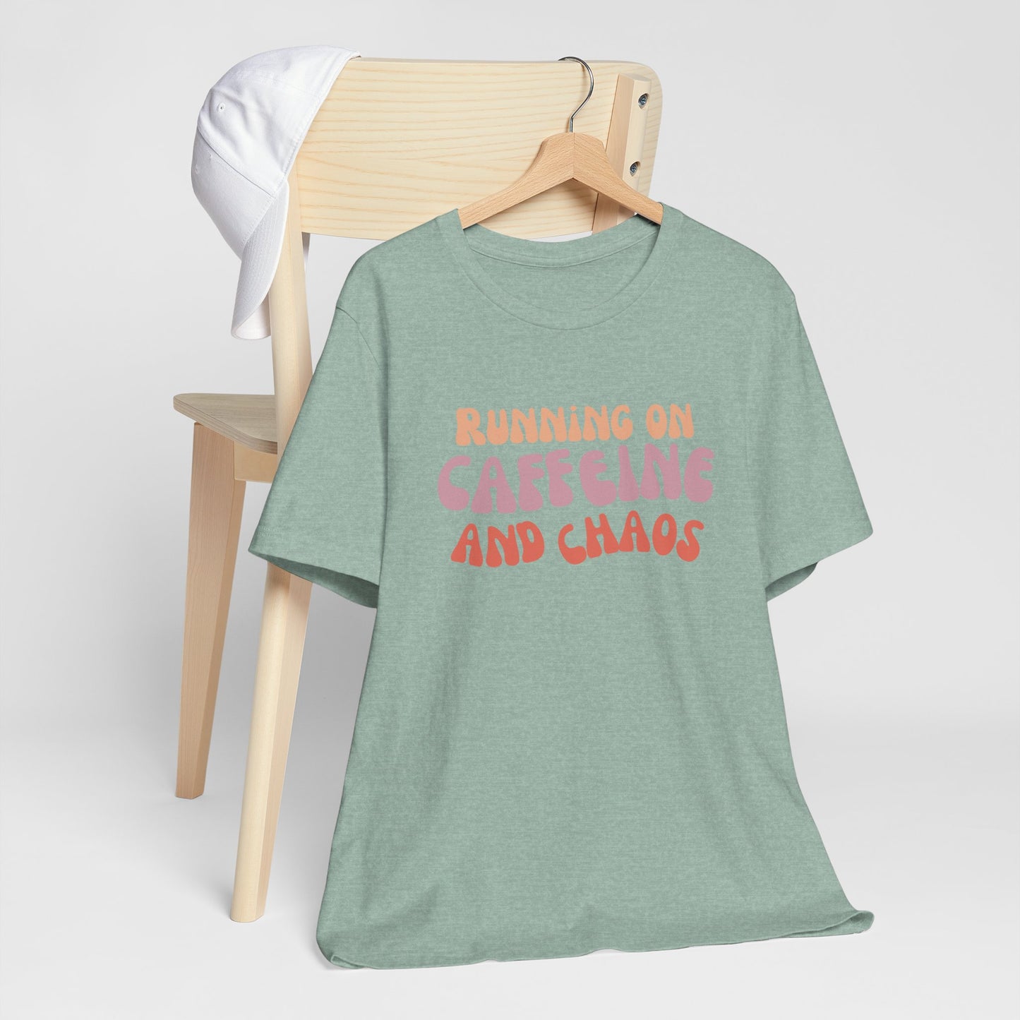 Funny Coffee Lovers Tee, Caffeine Chaos Shirt, Gift for Coffee Addict, Unisex Graphic Tee, Casual Wear, Birthday Present