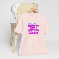 4th of July Hotdog Tee, Funny BBQ Shirt, Summer Celebration Outfit, Independence Day Gift, Casual Everyday Wear