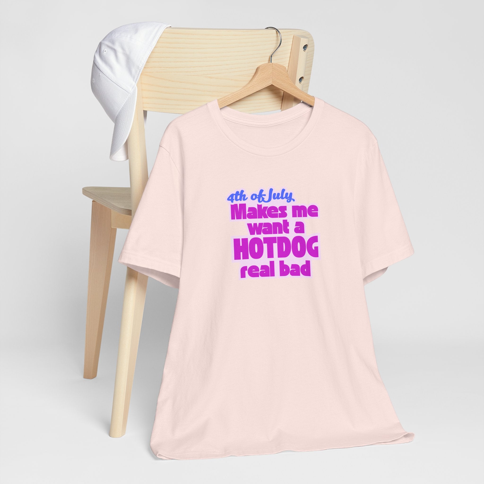 4th of July Hotdog Tee, Funny BBQ Shirt, Summer Celebration Outfit, Independence Day Gift, Casual Everyday Wear