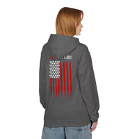 Red White and Boo Hoodie Unisex Midweight Softstyle Fleece Hoodie with Red Graphic, Cozy Sweatshirt for Fall, Gift for Him or Her, Casual Layering Top