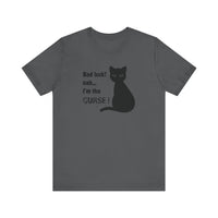 Black Cat Curse Tee: Funny T-Shirt, Cat Lovers Gift, Spooky Halloween Apparel, Unique Animal Shirt, Cozy Everyday Wear