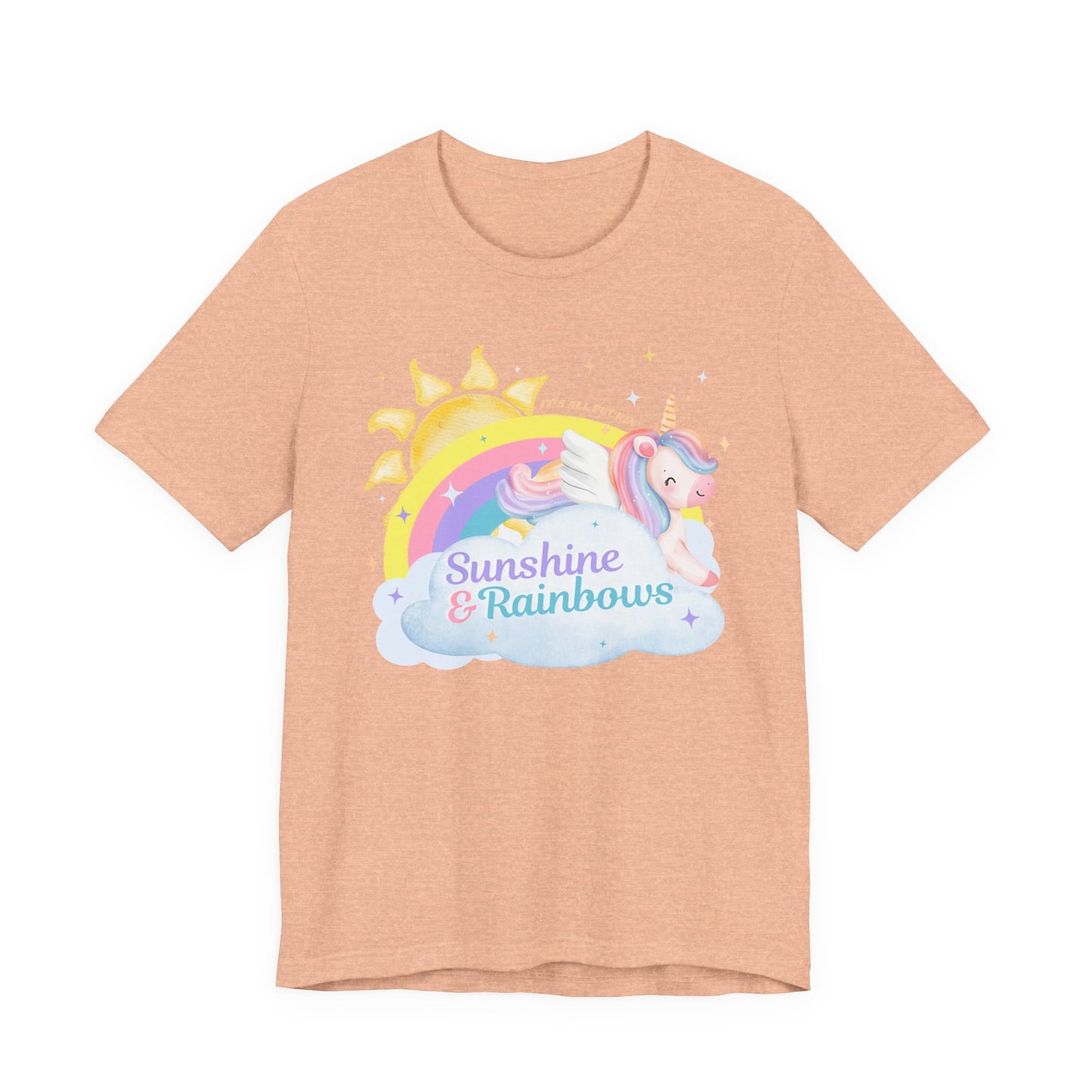 Sunshine & Rainbows Unicorn - Perfectly Sarcastic Tee that Reflects Your Current Attitude