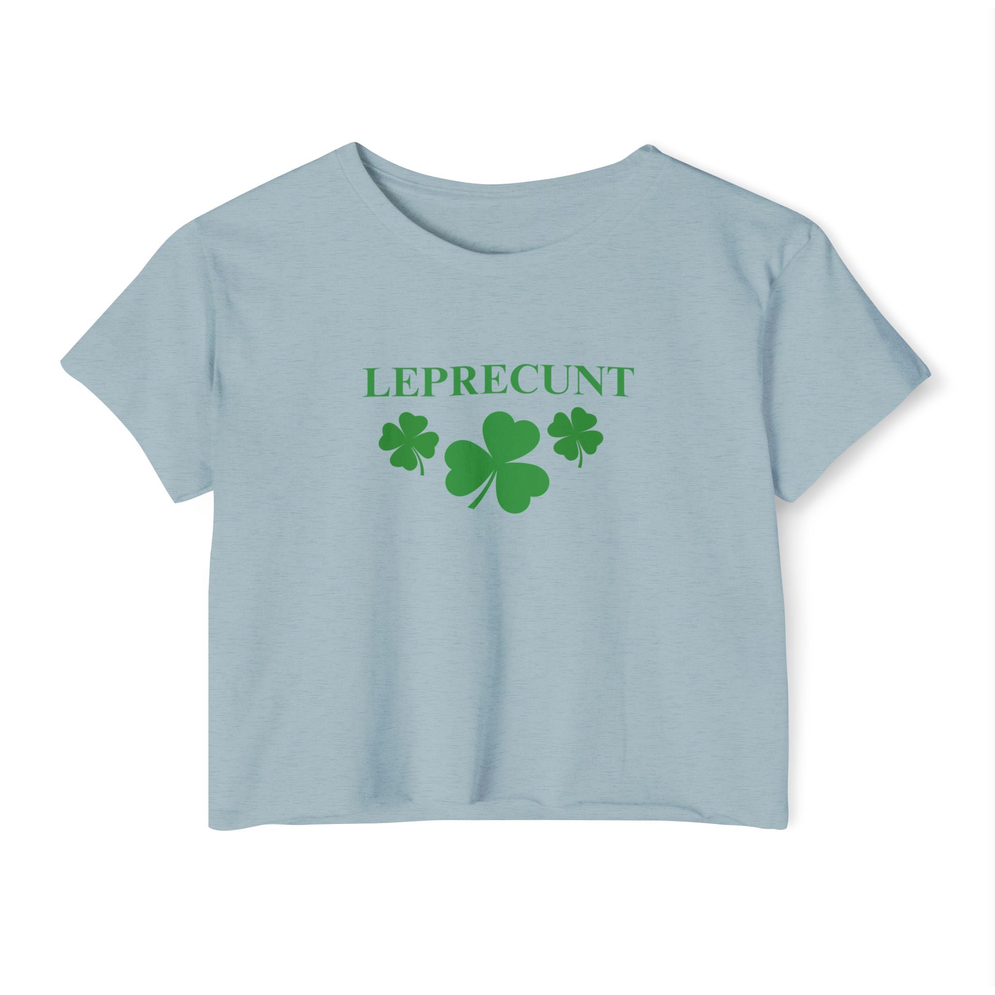 Leprec*nt Cropped Tee — Funny St. Patrick’s Day Festival Crop Top