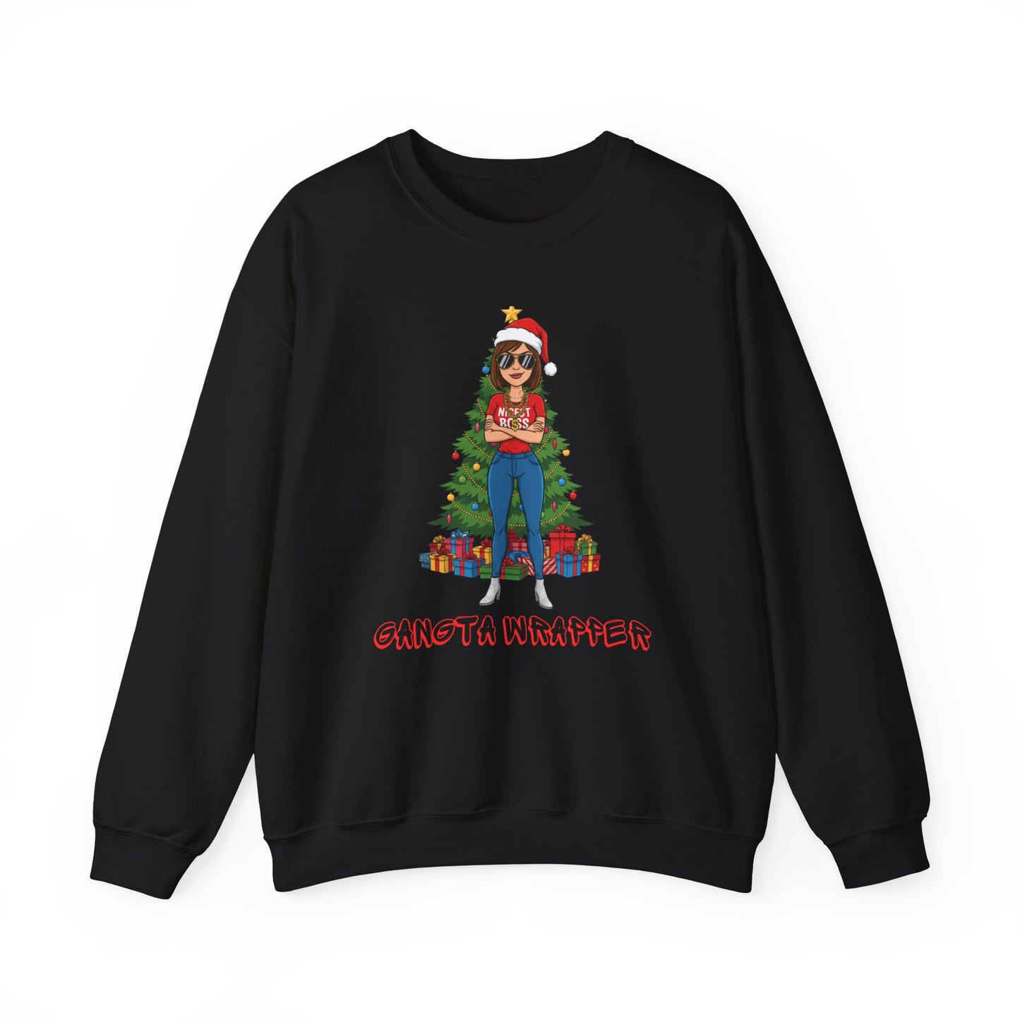 Holiday Crew Neck - featuring a Gangsta Wrapper