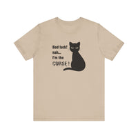 Black Cat Curse Tee: Funny T-Shirt, Cat Lovers Gift, Spooky Halloween Apparel, Unique Animal Shirt, Cozy Everyday Wear