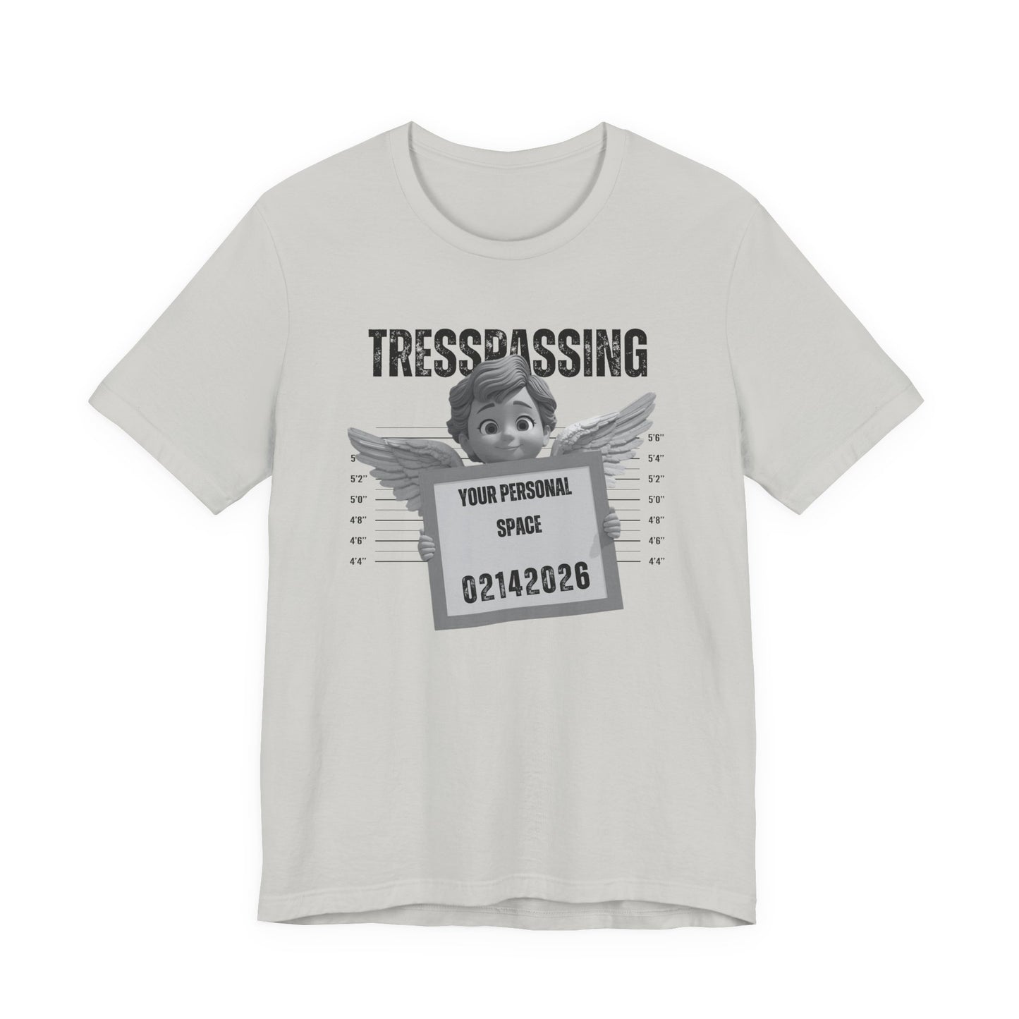 TRESPASSING:  (Mugshot Angel Design) - Valentine's Tee