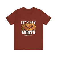 Scary Halloween Pumpkin T-Shirt - Scary October Tee, Spooky Season Apparel, Fall Fashion, Unisex Short Sleeve, Halloween Costume