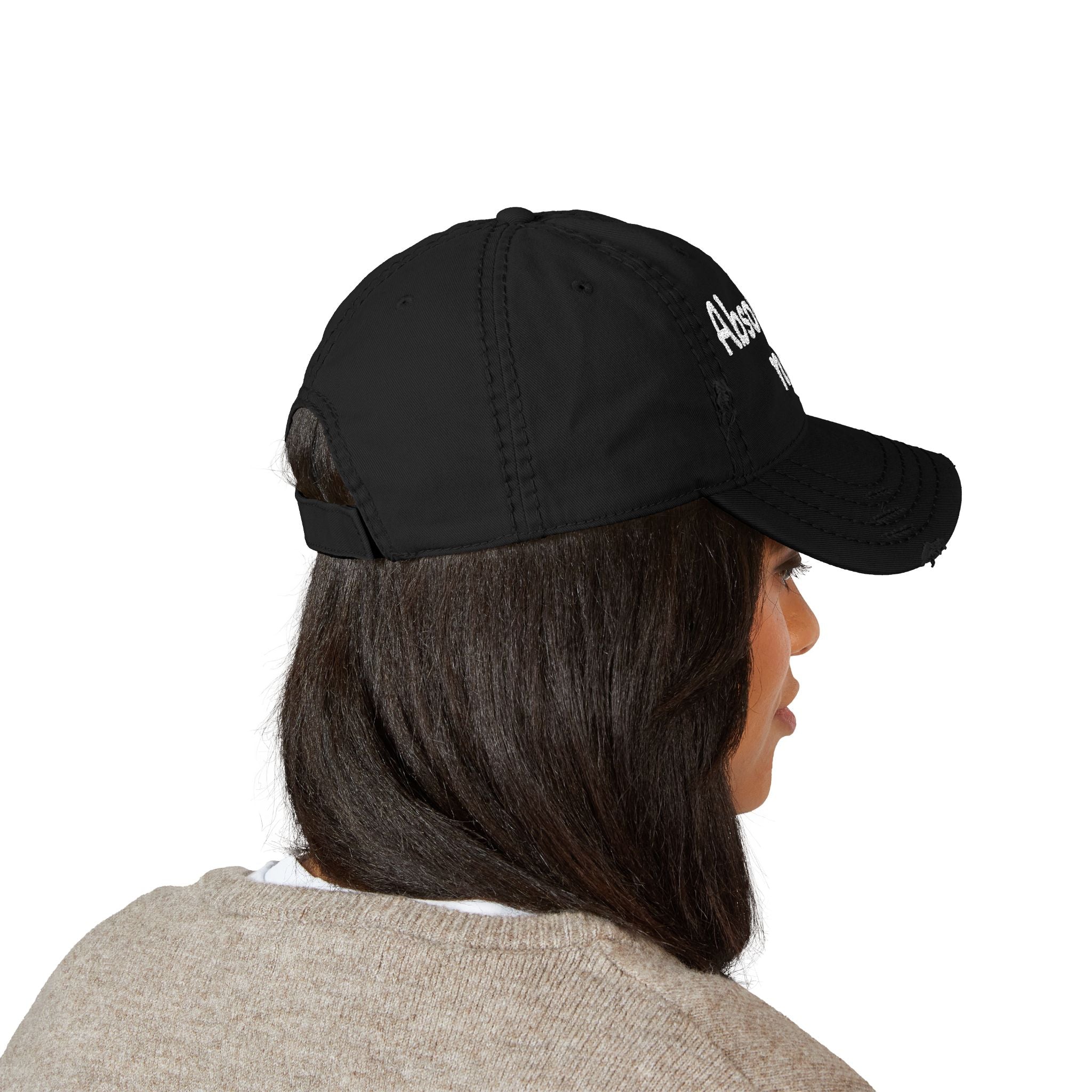 Absolutely Not Embroidered Distressed Hat