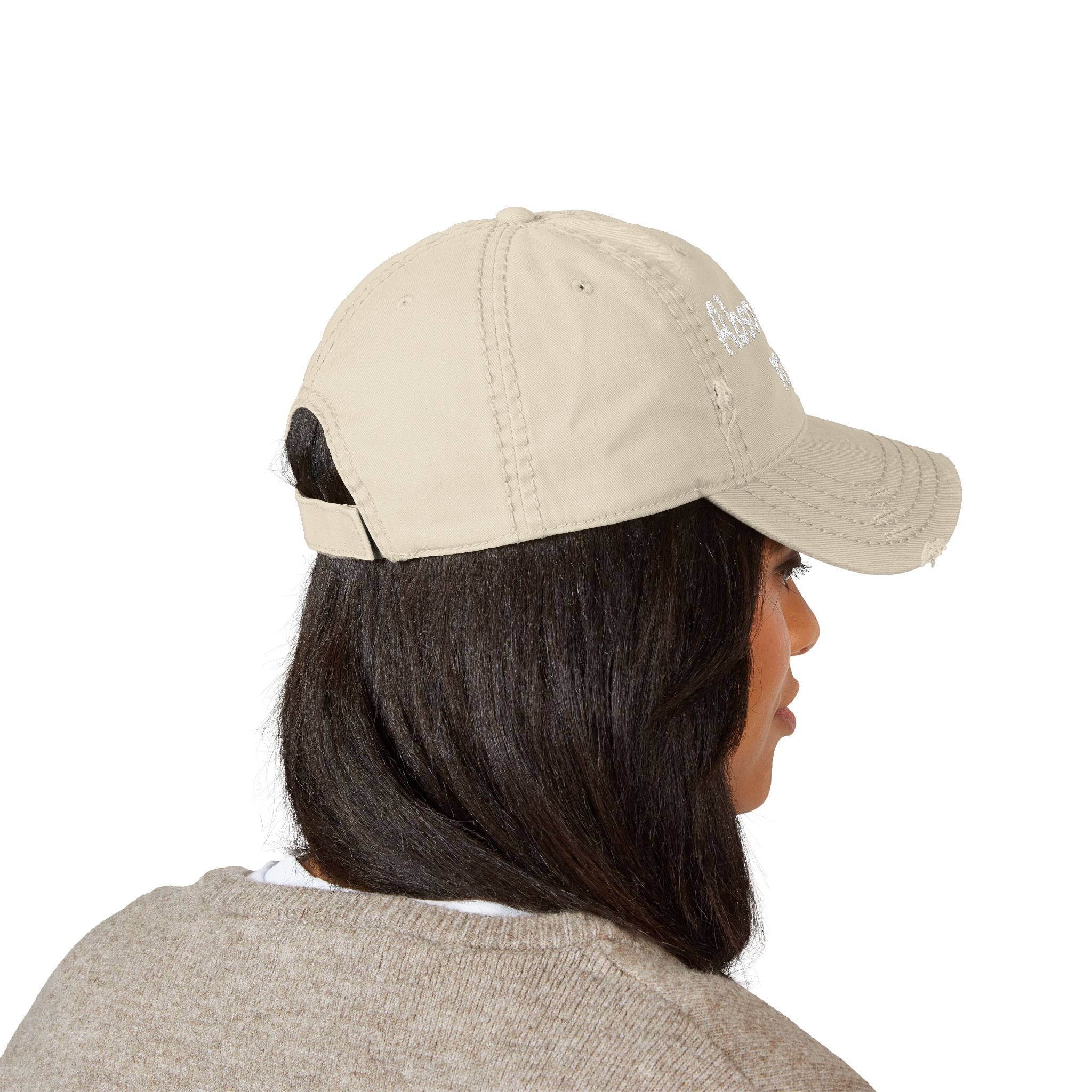 Absolutely Not Embroidered Distressed Hat