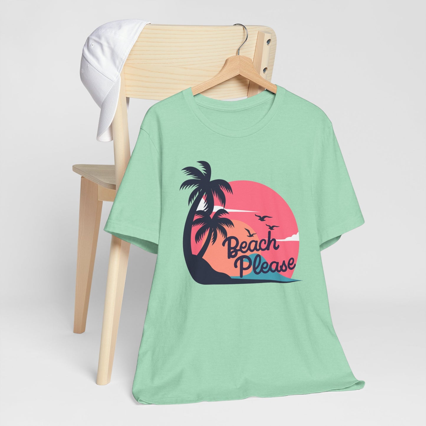 Beach Please Tee - Fun Unisex Jersey T-Shirt for Summer, Beach Lovers, Vacation Wear, Travel Gift, Relaxation Apparel