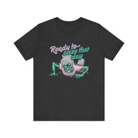 Zombie-Themed Graphic Tee, Ready to Seize the Day T-Shirt, Unisex Horror Costume, Halloween Apparel, Funny Zombie tee