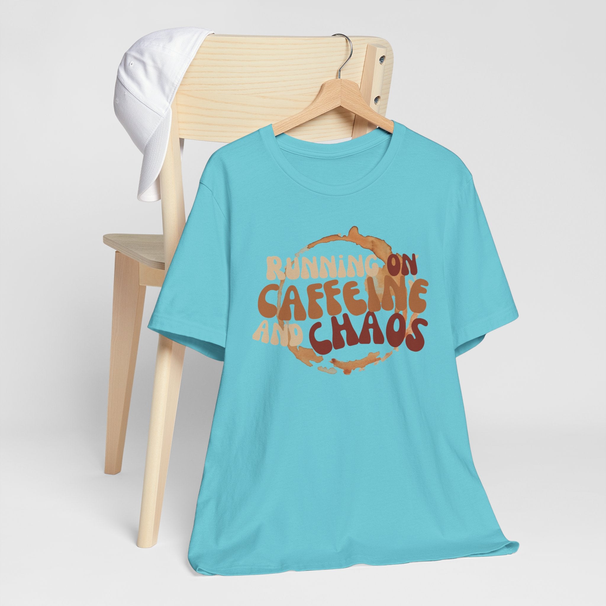 Funny Coffee Lovers Tee, Caffeine Chaos Shirt, Gift for Coffee Addict, Unisex Graphic Tee, Casual Wear, Birthday Present