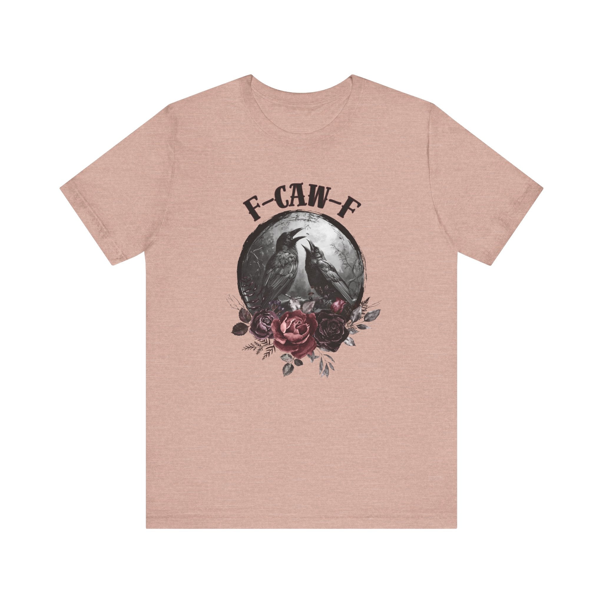 F-Caw-F Crow and Rose Tee, Graphic Tee