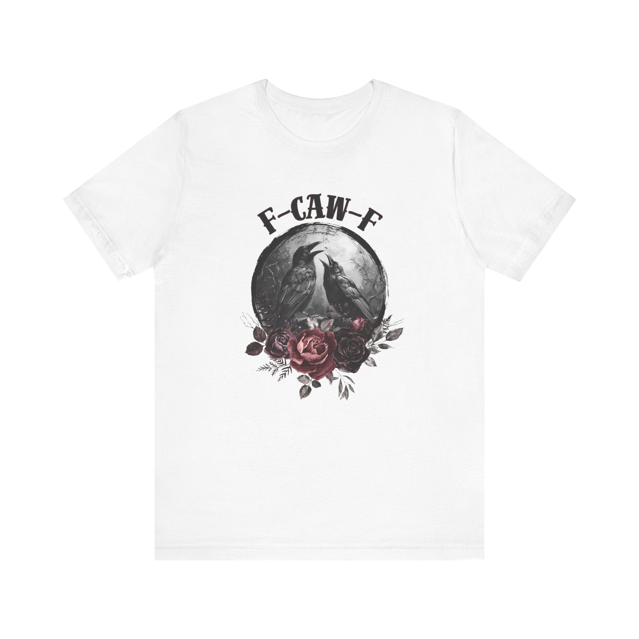 F-Caw-F Crow and Rose Tee, Graphic Tee