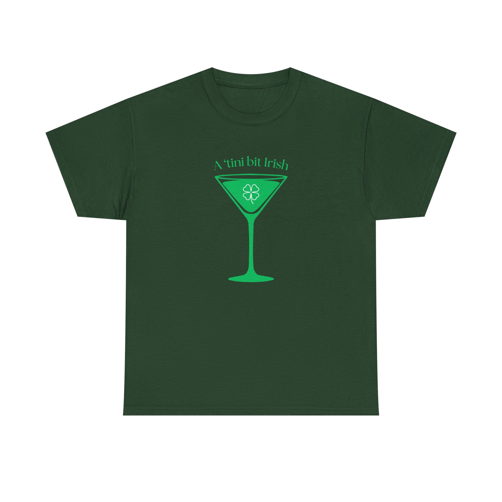 St. Patrick's Day Martini Tee — Irish Green Cocktail Graphic Shirt