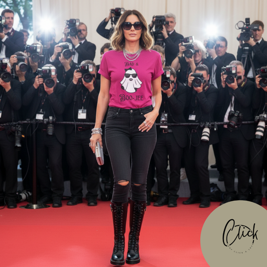 Bad & Boo-Jee Funny Unisex T-Shirt, Cool Graphic Tee, Gift for Dog Lovers, Halloween lovers, Casual Wear for Halloween