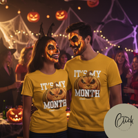 Scary Halloween Pumpkin T-Shirt - Scary October Tee, Spooky Season Apparel, Fall Fashion, Unisex Short Sleeve, Halloween Costume