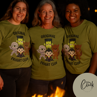 Fright Club Halloween Graphic Tee - Original Fright Club, Spooky Costume Shirt, Kids and Adults, Halloween Party, Ghosts and Ghouls
