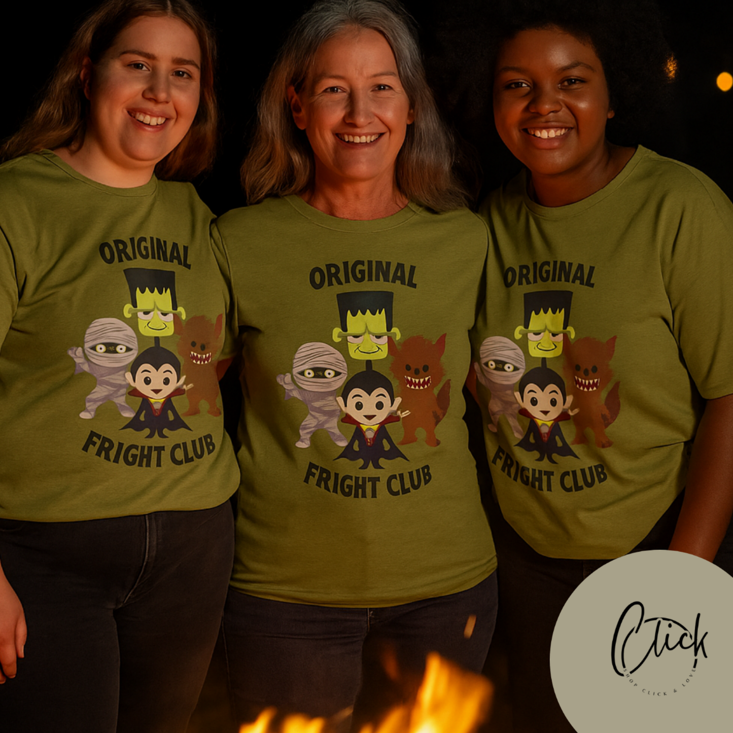 Fright Club Halloween Graphic Tee - Original Fright Club, Spooky Costume Shirt, Kids and Adults, Halloween Party, Ghosts and Ghouls