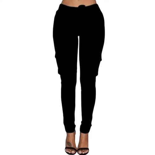 Mather 2023 Spring Lace Up Waist Casual Women Pants Solid Pencil Pants