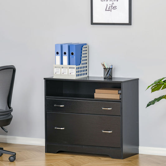 Vinsetto Lateral File Cabinet with Shelf, Drawer for Letter Sized,