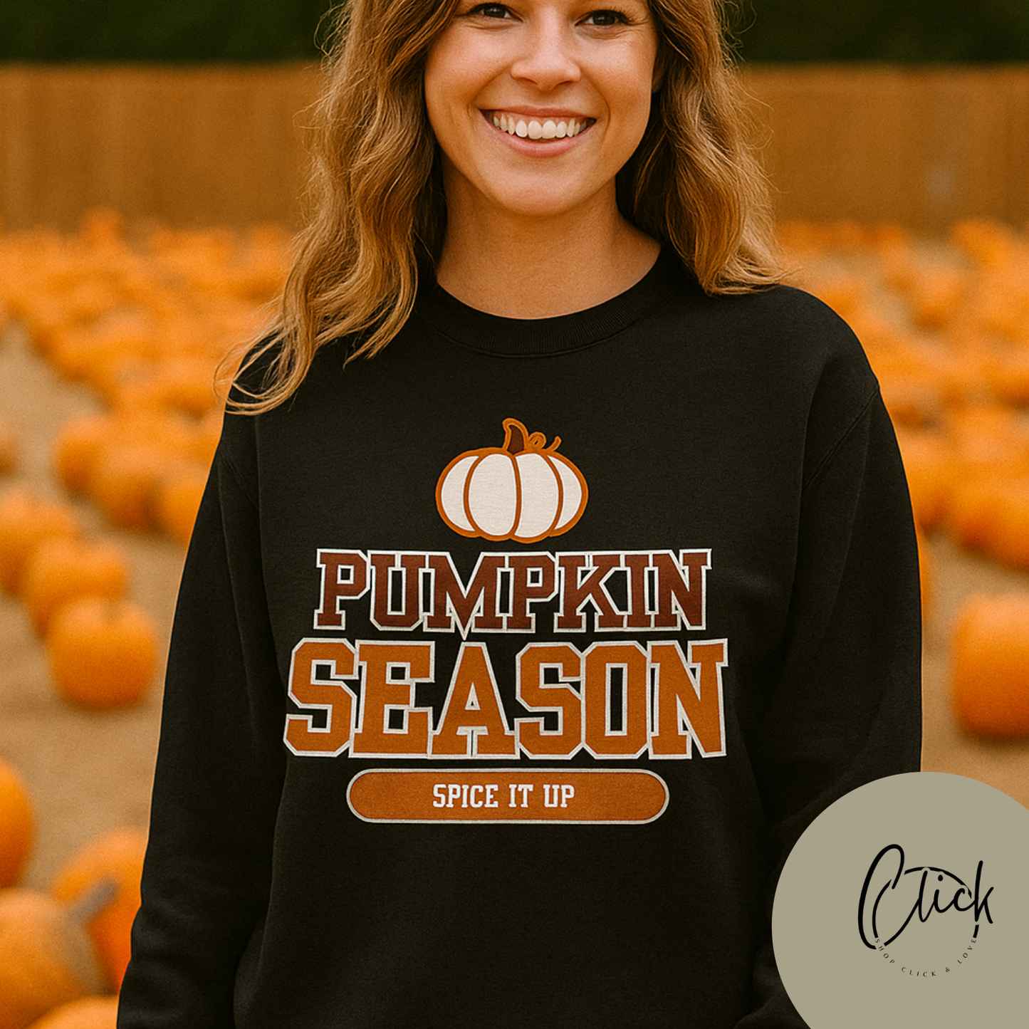 Pumpkin Season Crew Neck, Fall Sweatshirt, Halloween Apparel, Cozy Sweatshirt, Autumn Fashion, Seasonal Gift Idea